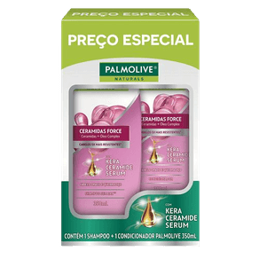 38799 KIT SHAMPOO E CONDIONADOR PALMOLIVE NATURALS CERAMIDAS FORCE 350ML CADA